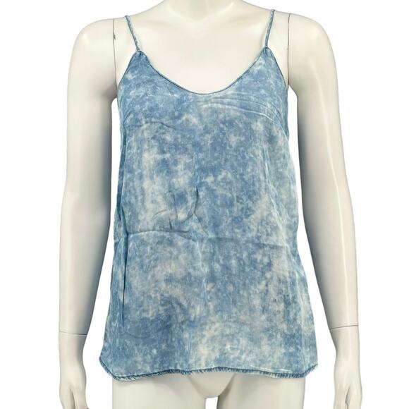 Cloth & Stone Anthropologie Top Womens XS Blue Acid Wash Tank Beach Festival - Picture 1 of 8